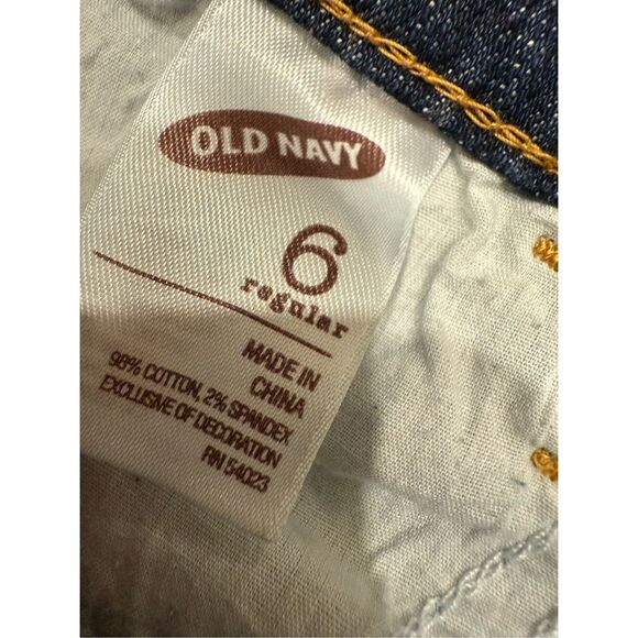 Old Navy The Flirt Zipper Ankle Cropped Jeans Sz 6 - Picture 4 of 8